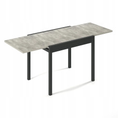 Stół rozkładany Armstrong 69*89/178 Beton jasny/Grafitowe nogi