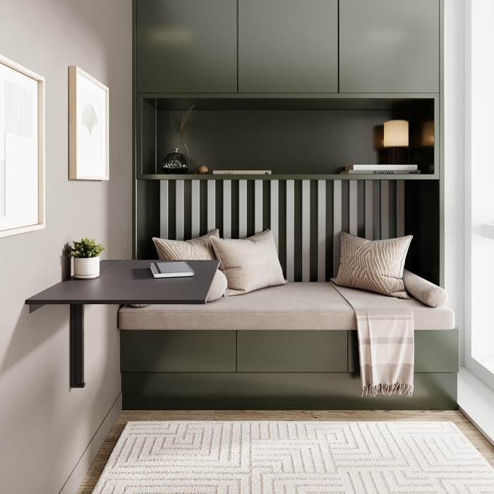 Foldable wall-mounted table "Mini" Graphite