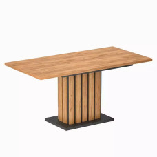 Extendable Dining Table Oxford 120(160)×75×82 Golden Craft Oak/Graphite