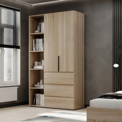 Szafa dwudrzwiowa z 3 szufladami i 5 półkami Averon №7 120x220x50 cm