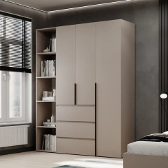 Szafa trójdrzwiowa z 3 szufladami i 5 półkami Averon №8 160x220x50 cm