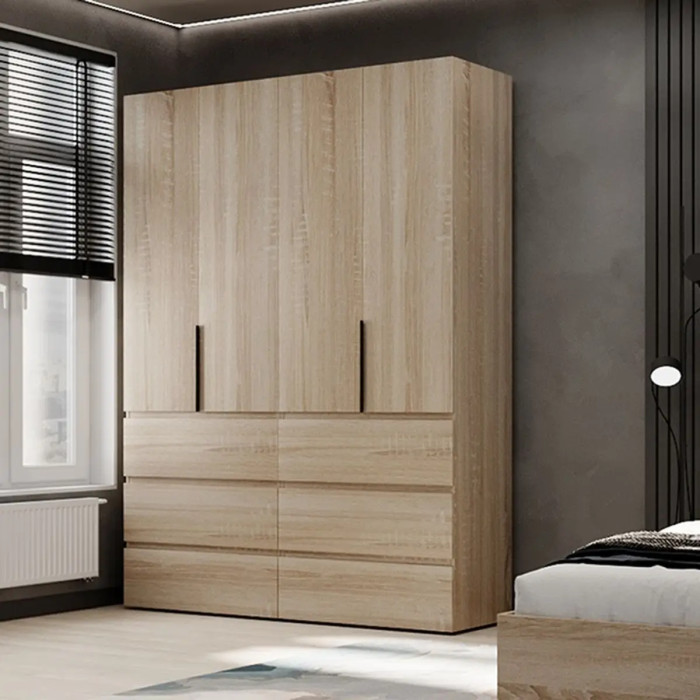 4-door wardrobe with 6 drawers Averon №10 160x220x50 cm