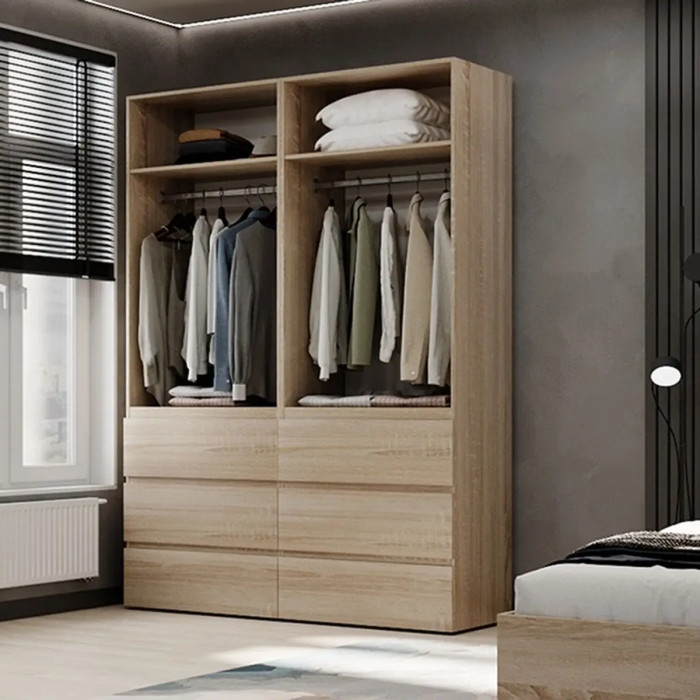 4-door wardrobe with 6 drawers Averon №10 160x220x50 cm