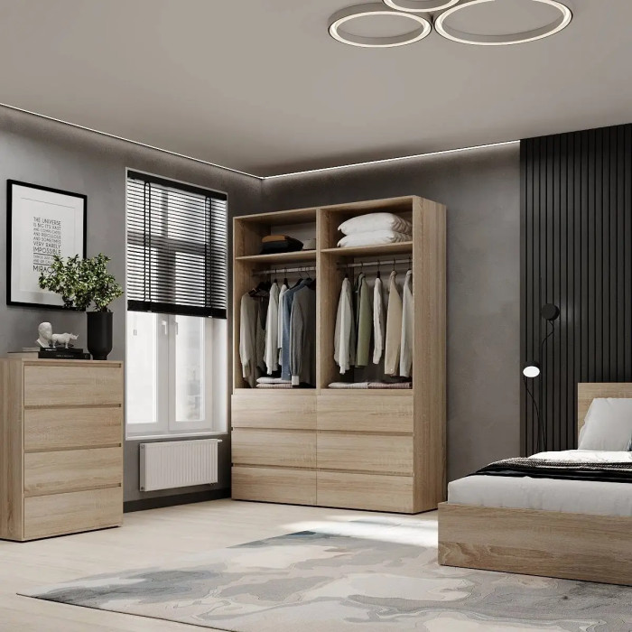 4-door wardrobe with 6 drawers Averon №10 160x220x50 cm
