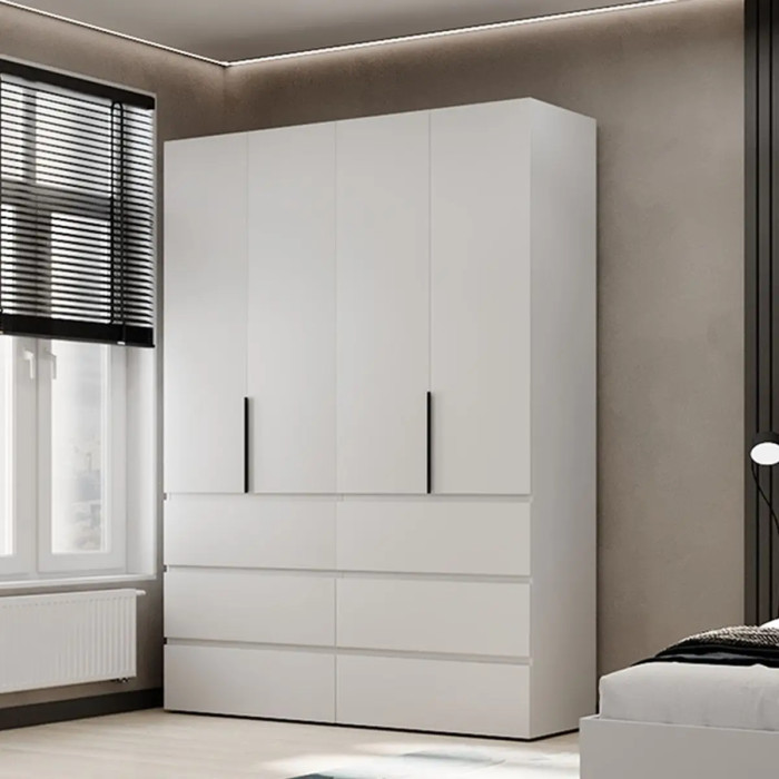 4-door wardrobe with 6 drawers Averon №10 160x220x50 cm