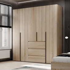 5-door wardrobe with 3 drawers Averon №4 200x220x50 cm Sonoma Oak