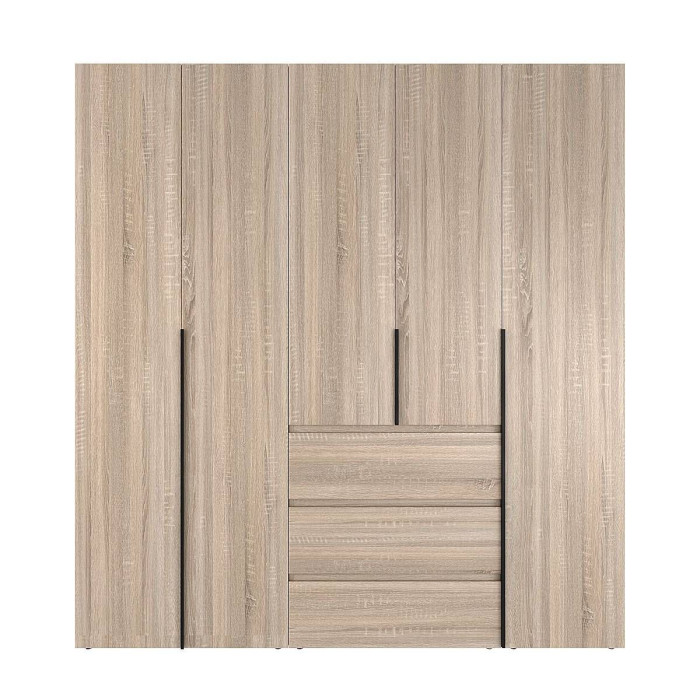 5-door wardrobe with 3 drawers Averon №4 200x220x50 cm Sonoma Oak