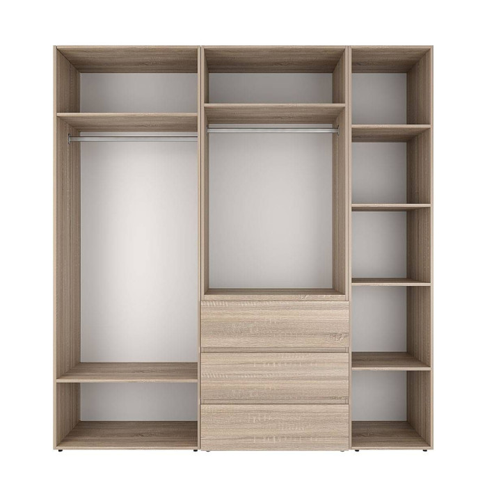 5-door wardrobe with 3 drawers Averon №4 200x220x50 cm Sonoma Oak