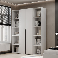 2-door wardrobe with 10 shelves Averon №15 160x220x50 cm White