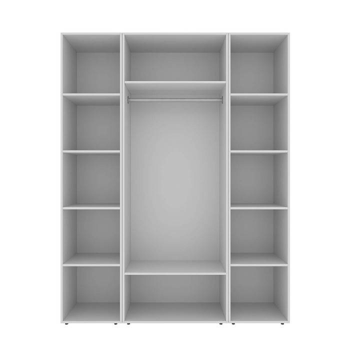 2-door wardrobe with 10 shelves Averon №15 160x220x50 cm White