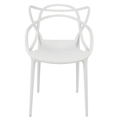 Krzesło ażurowe Lunaro białe z polipropylenu