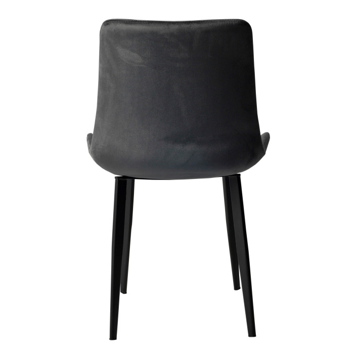 Dining chair Norvik dark grey velvet without armrests
