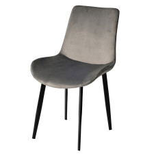Dining chair Norvik Light Gray velvet without armrests