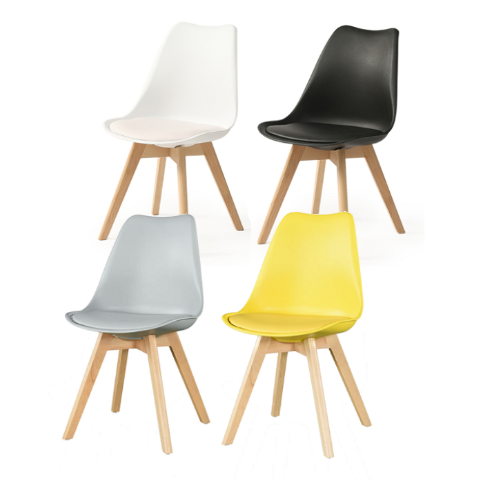 Chair Zentaro black made of polypropylene and eco leather without armrests
