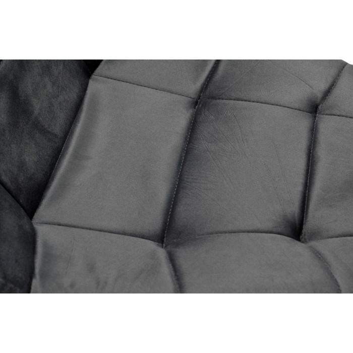 Dining chair Elvaro dark grey velvet without armrests