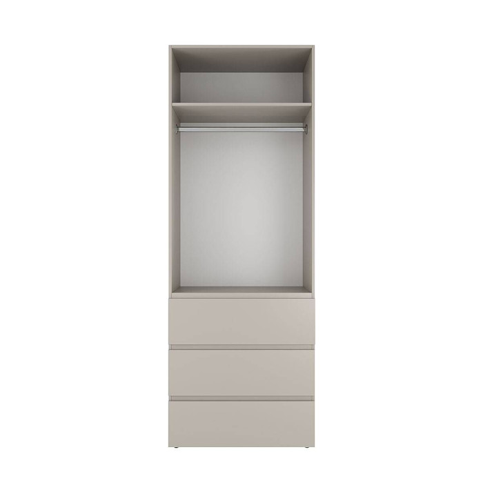 4-door wardrobe with 6 drawers and 5 shelves Averon №6 200x220x50 cm Cashmere
