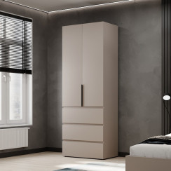 2-door wardrobe with 3 drawers Averon №22 80x220x50 cm Cashmere