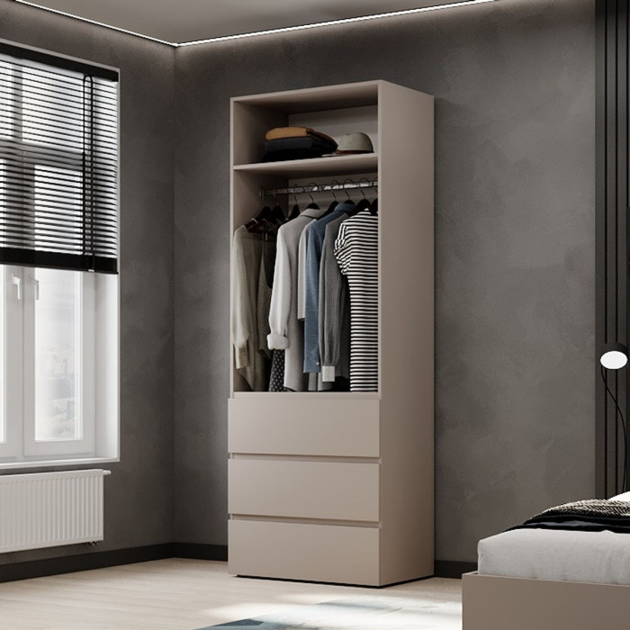 2-door wardrobe with 3 drawers Averon №22 80x220x50 cm Cashmere