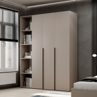 3-door wardrobe with 5 shelves Averon №16 160x220x50 cm Cashmere