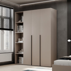 3-door wardrobe with 5 shelves Averon №16 160x220x50 cm Cashmere