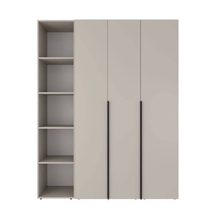 3-door wardrobe with 5 shelves Averon №16 160x220x50 cm Cashmere