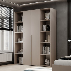 2-door wardrobe with 10 shelves Averon №15 160x220x50 cm Cashmere