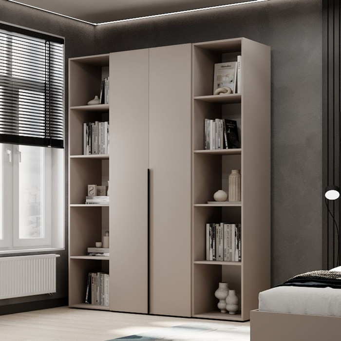 2-door wardrobe with 10 shelves Averon №15 160x220x50 cm Cashmere
