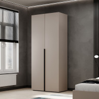 2-door wardrobe with hanging rail and shelves Averon №13 80x220x50 cm Cashmere