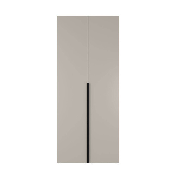 2-door wardrobe with hanging rail and shelves Averon №13 80x220x50 cm Cashmere