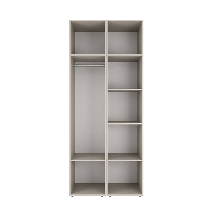 2-door wardrobe with hanging rail and shelves Averon №13 80x220x50 cm Cashmere