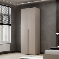 2-door wardrobe with clothes rail Averon №21 80x220x50 cm Cashmere