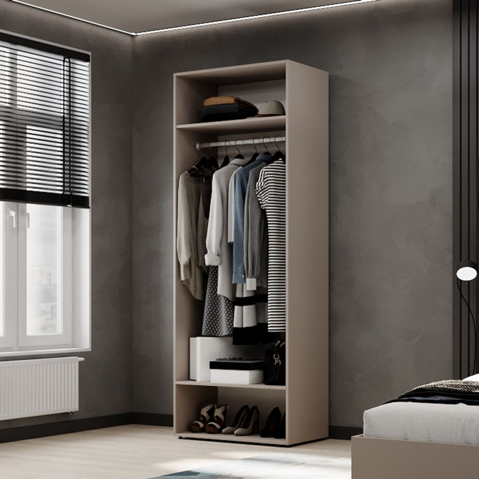2-door wardrobe with clothes rail Averon №21 80x220x50 cm Cashmere