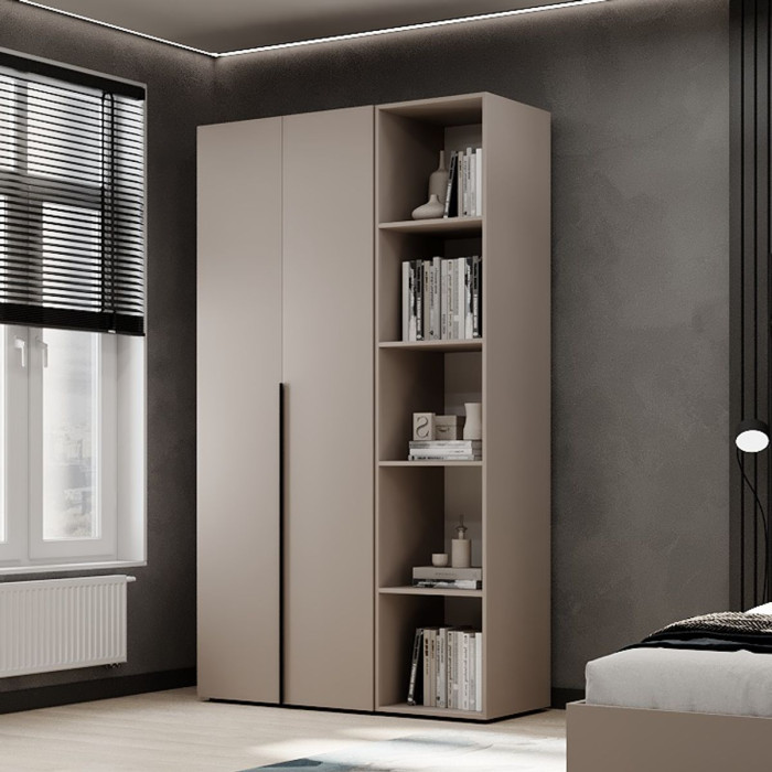 2-door wardrobe with 5 shelves Averon №11 120x220x50 cm Cashmere