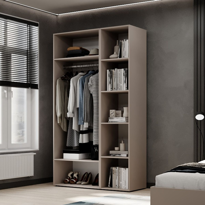 2-door wardrobe with 5 shelves Averon №11 120x220x50 cm Cashmere