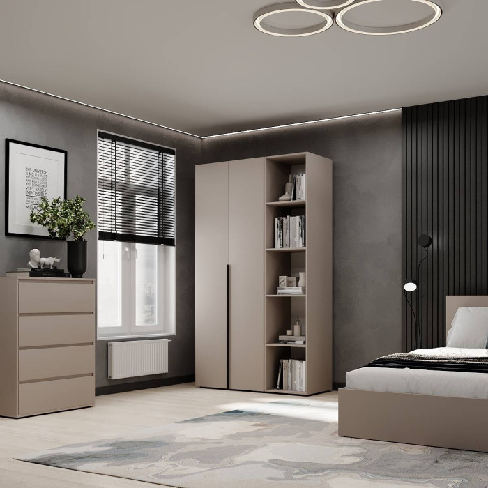 2-door wardrobe with 5 shelves Averon №11 120x220x50 cm Cashmere