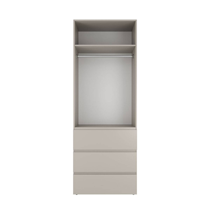 2-door wardrobe with 3 drawers and 10 shelves Averon №9 160x220x50 cm Cashmere