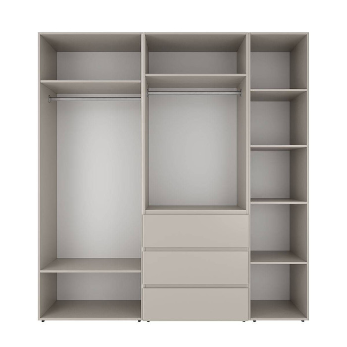 5-door wardrobe with 3 drawers Averon №4 200x220x50 cm Cashmere