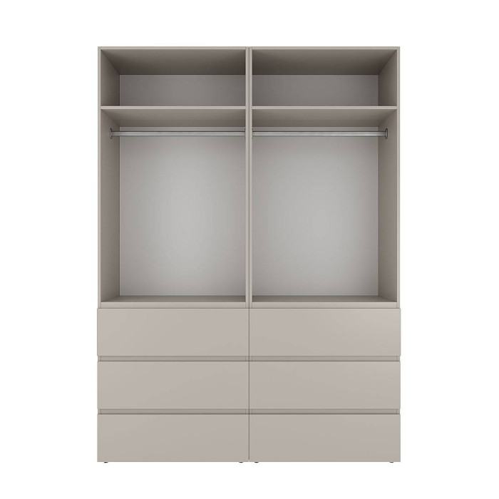 4-door wardrobe with 6 drawers Averon №10 160x220x50 cm Cashmere