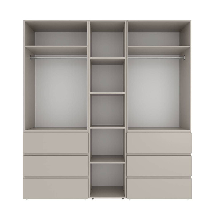 5-door wardrobe with 6 drawers Averon №3 200x220x50 cm Cashmere