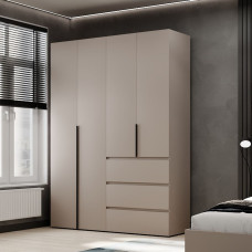 4-door wardrobe with 3 drawers Averon №5 160x220x50 cm Cashmere