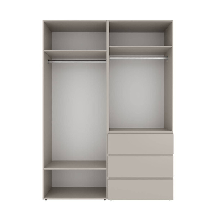 4-door wardrobe with 3 drawers Averon №5 160x220x50 cm Cashmere