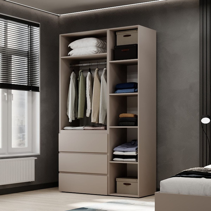 3-door wardrobe with 3 drawers Averon №2 120x220x50 cm Cashmere