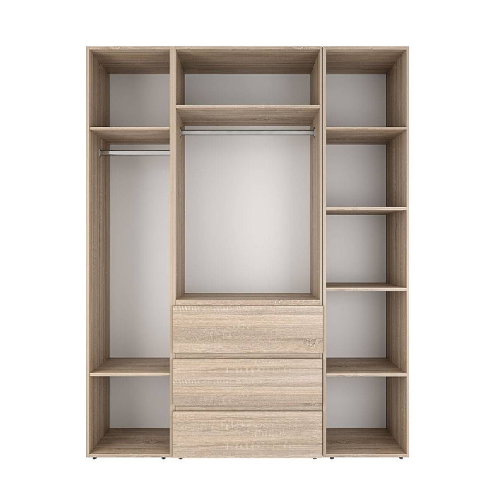 4-door wardrobe with 3 drawers Averon №1 160x220x50 cm Sonoma Oak