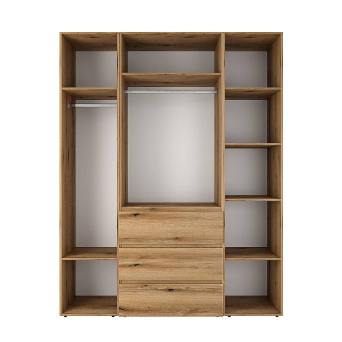 4-door wardrobe with 3 drawers Averon №1 160x220x50 cm Oak Evoke Coast