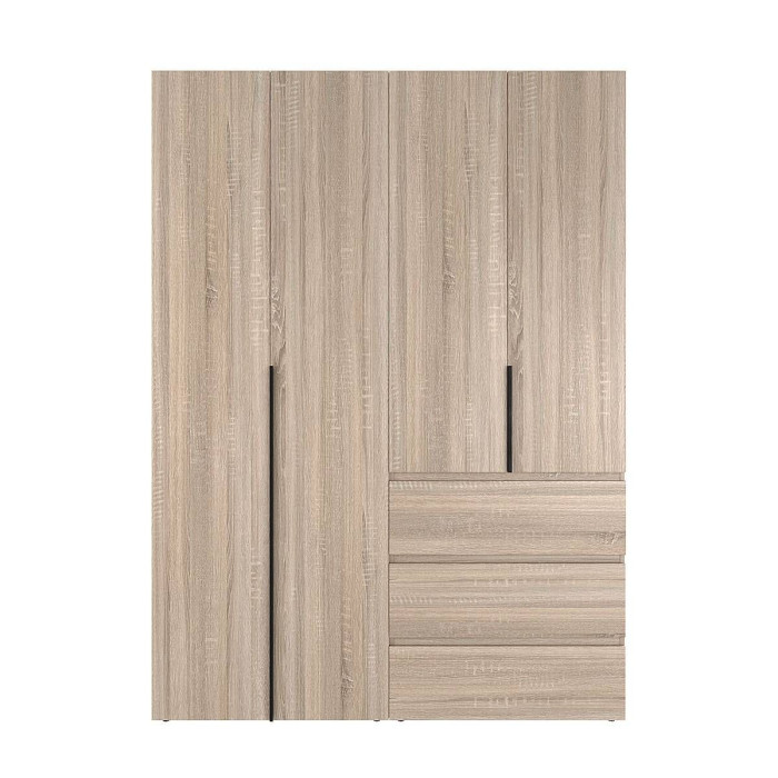 4-door wardrobe with 3 drawers Averon №5 160x220x50 cm Sonoma Oak