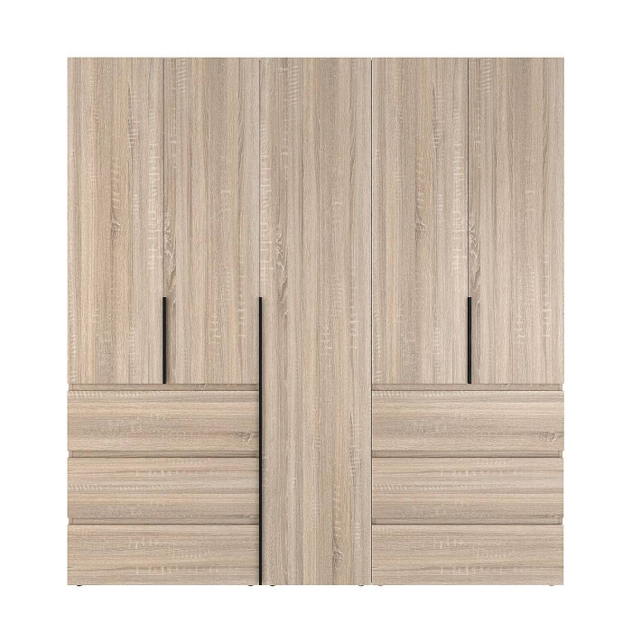 5-door wardrobe with 6 drawers Averon №3 200x220x50 cm Sonoma Oak