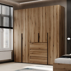 5-door wardrobe with 3 drawers Averon №4 200x220x50 cm Oak Evoke Coast