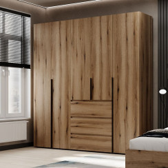 5-door wardrobe with 3 drawers Averon №4 200x220x50 cm Oak Evoke Coast