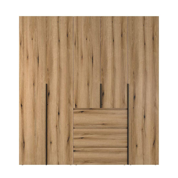 5-door wardrobe with 3 drawers Averon №4 200x220x50 cm Oak Evoke Coast
