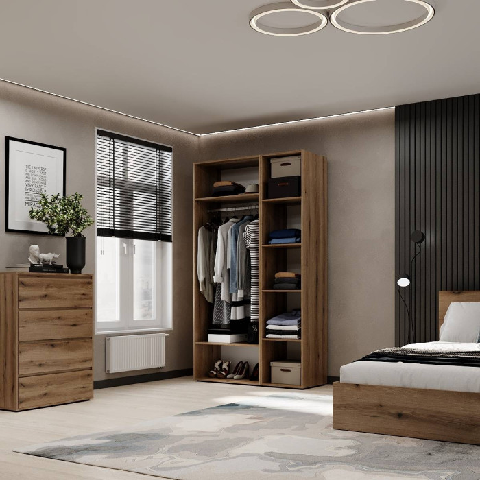 3-door wardrobe Averon №12 120x220x50 cm Oak Evoke Coast